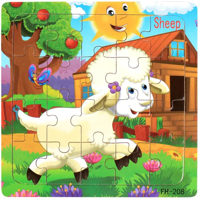 20-Piece Animal Magic Car Puzzle