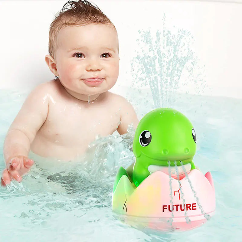 Dino Splash Bath Toy with Lights & Spray