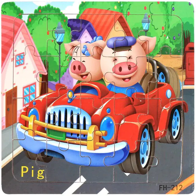 20-Piece Animal Magic Car Puzzle